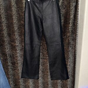 Elegant Black Leather Trousers
